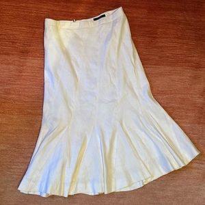 J.Crew pleated linen midi skirt